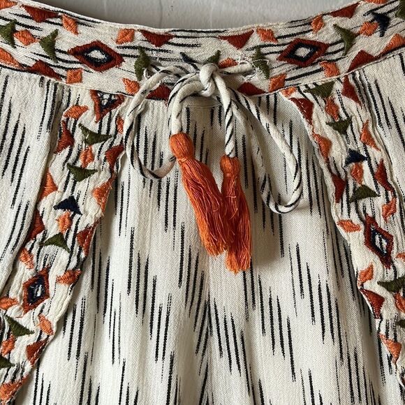 JAPNA colorful patterned shorts lined lightweight fabric elastic waist SZ M - Picture 2 of 11